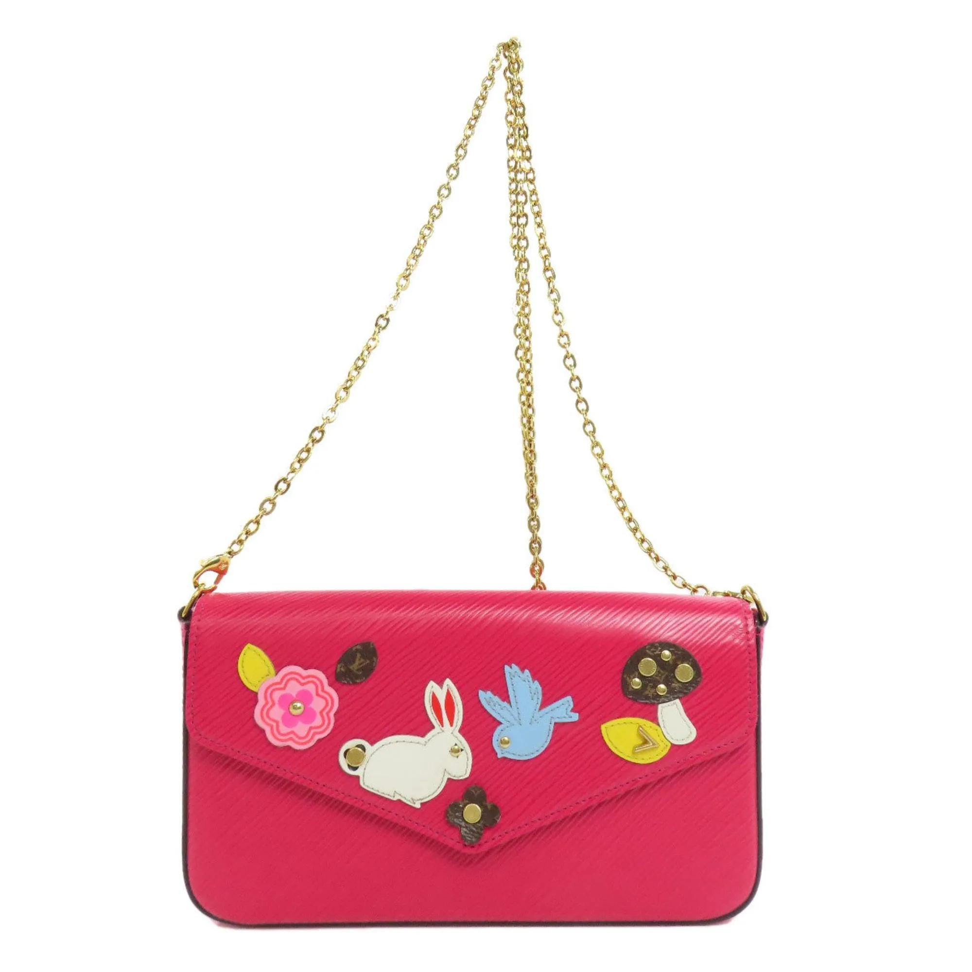 Louis Vuitton Felicie Leather Clutch Bag (Pre-Owned)