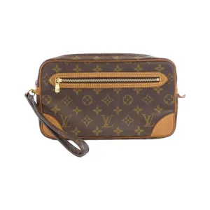 Louis Vuitton Marron Monogram Monogram Clutch Bag Handbag (Pre-Owned)