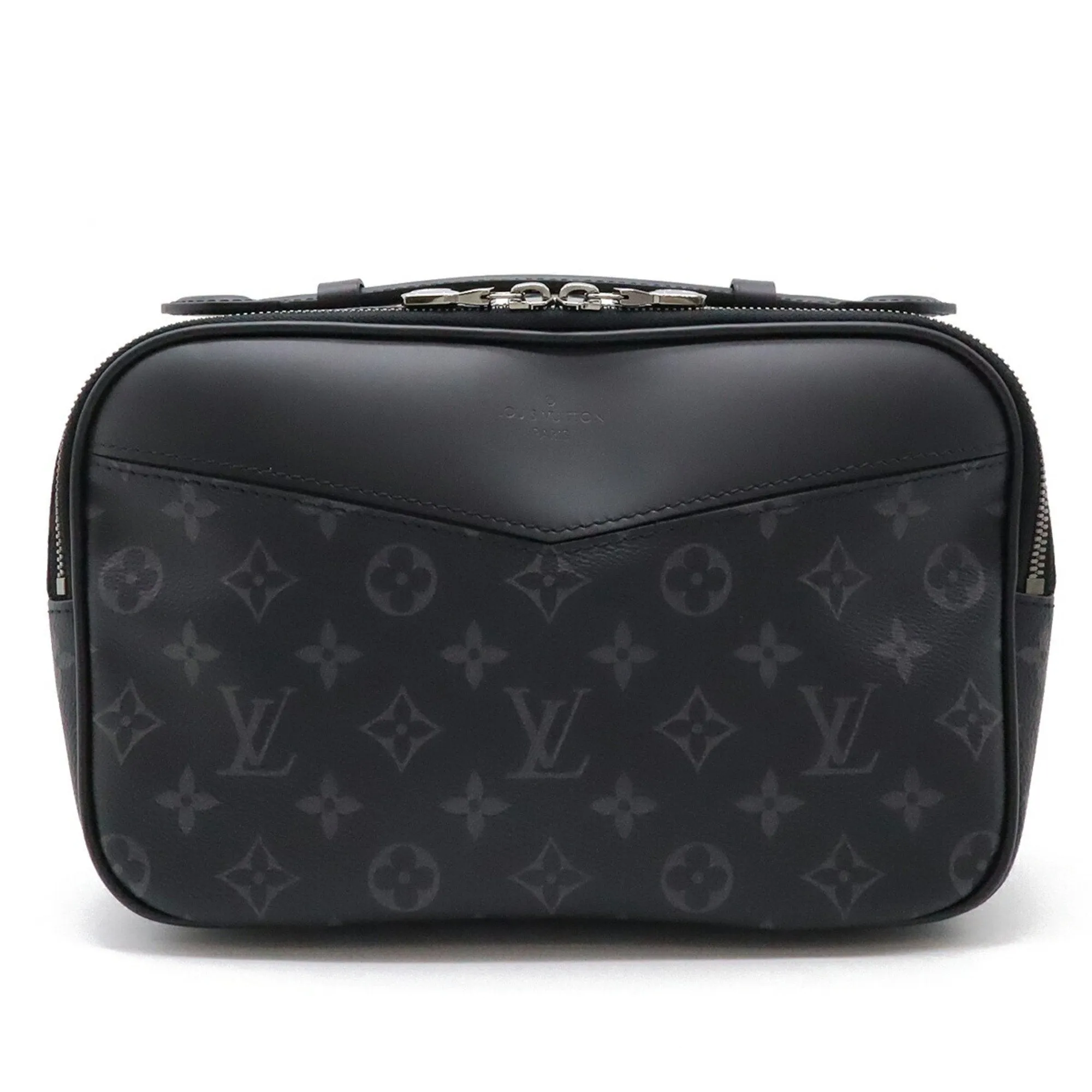 Louis Vuitton Monogram Eclipse  Monogram Eclipse Leather Clutch Bag Fanny Pack (Pre-Owned)