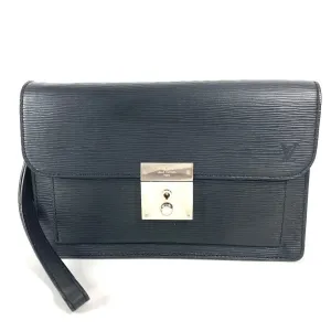 Louis Vuitton Noir Epi Leather Clutch Bag Pouch (Pre-Owned)