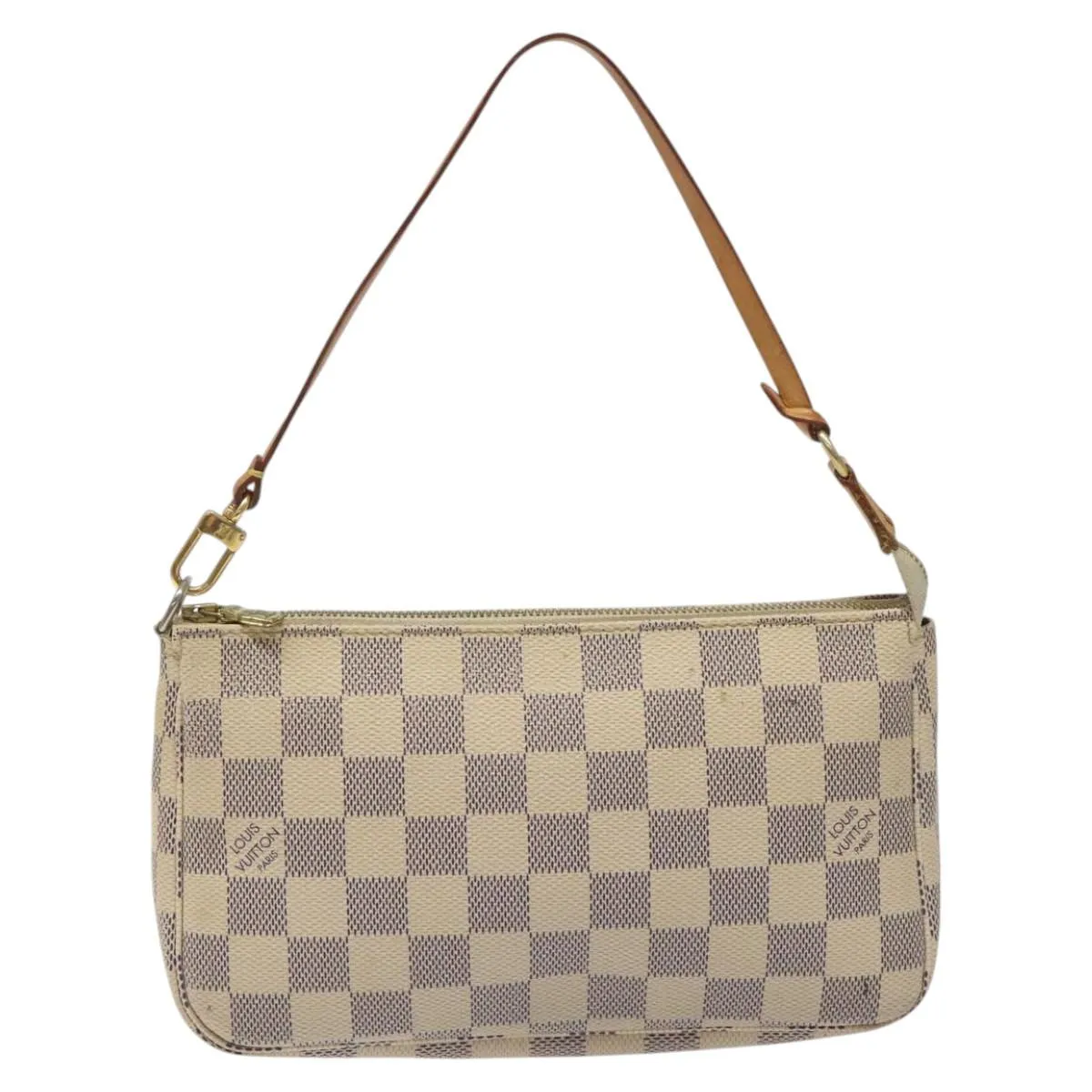 Louis Vuitton Pochette Accessoire Canvas Clutch Bag (Pre-Owned)