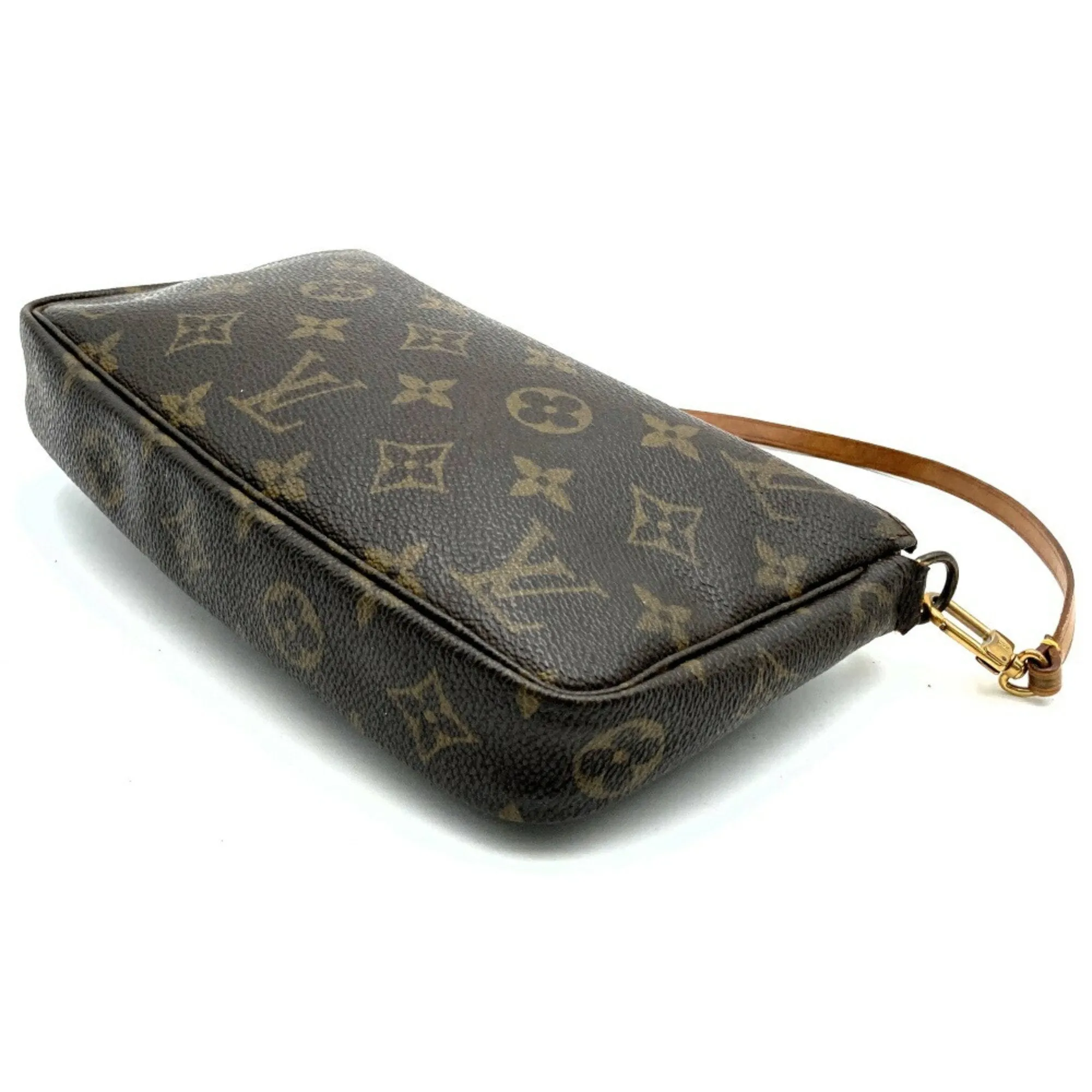 Louis Vuitton Pochette Accessoire Canvas Clutch Bag (Pre-Owned)