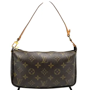 Louis Vuitton Pochette Accessoire Canvas Clutch Bag (Pre-Owned)