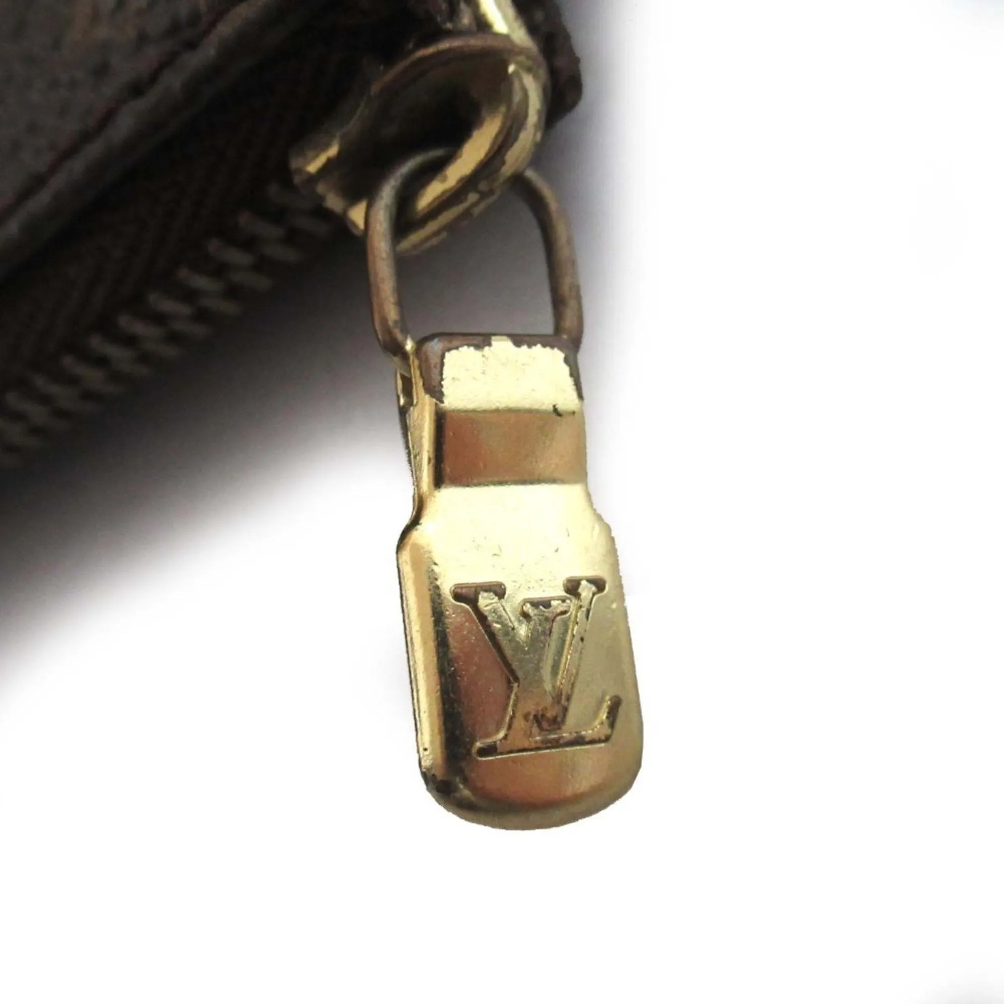 Louis Vuitton Pochette Accessoire Canvas Clutch Bag (Pre-Owned)