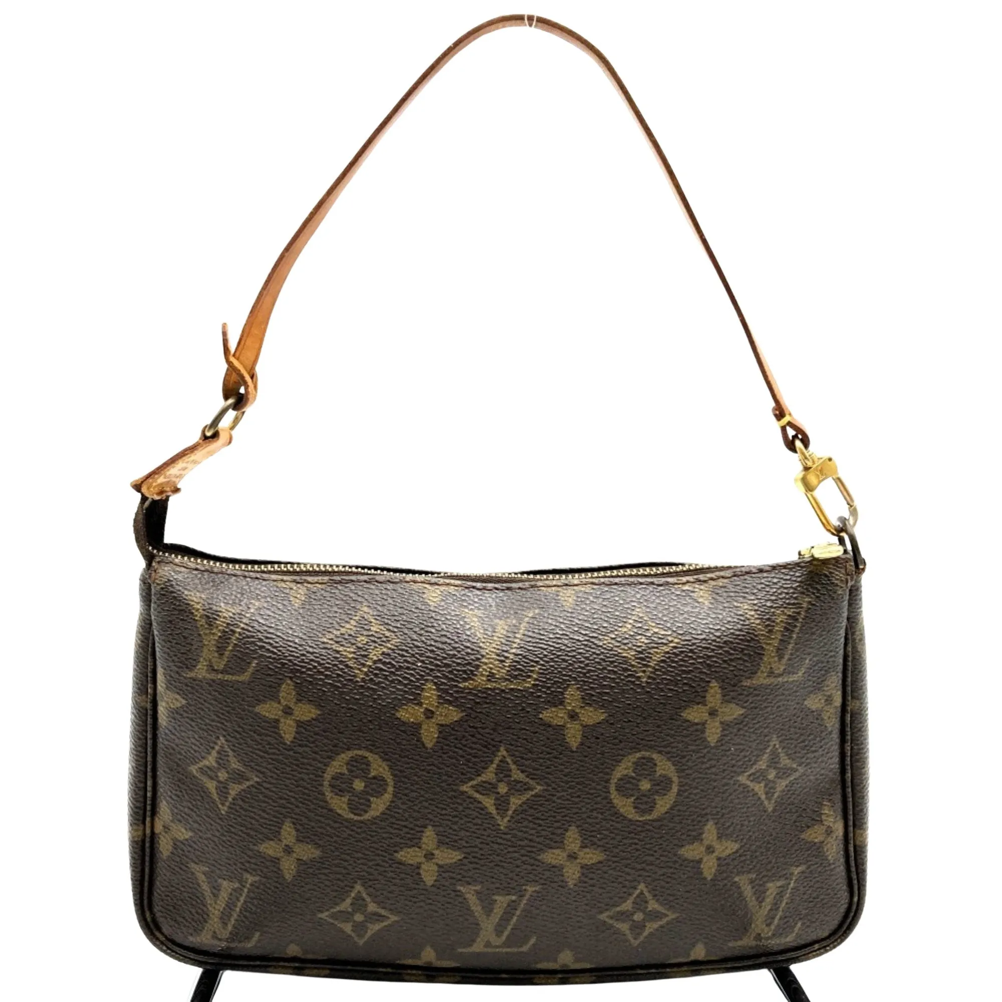 Louis Vuitton Pochette Accessoire Canvas Clutch Bag (Pre-Owned)