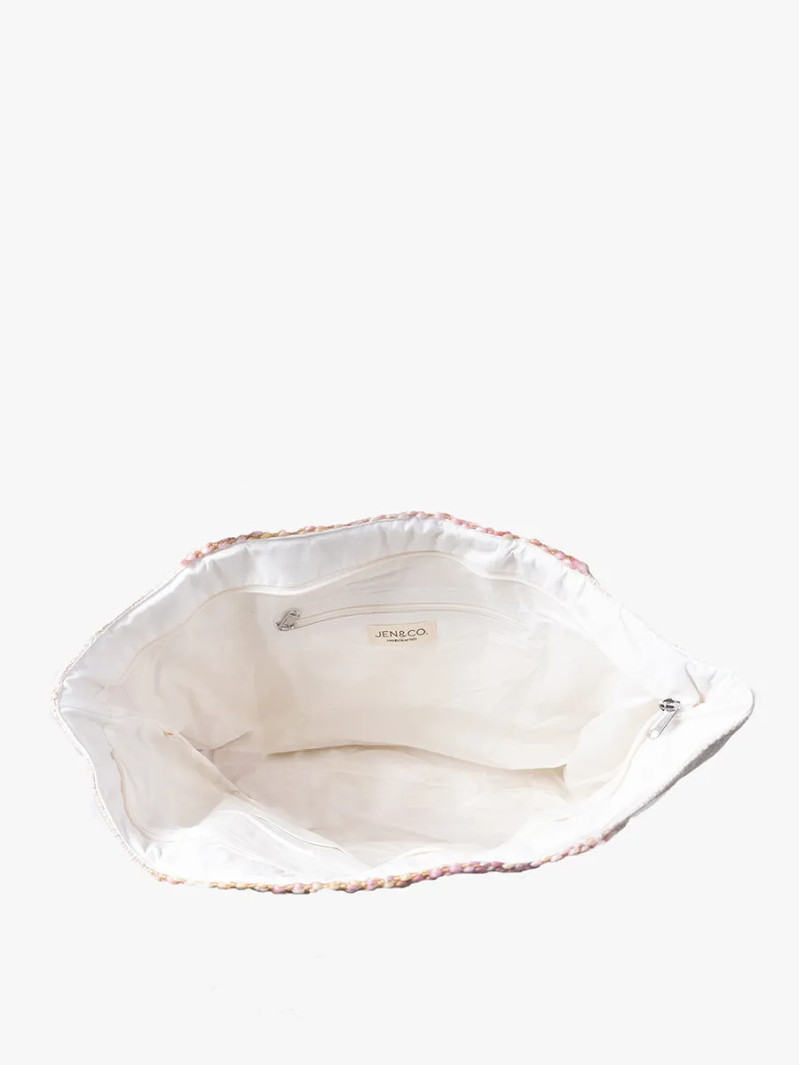 Love Fringed Cotton Tote