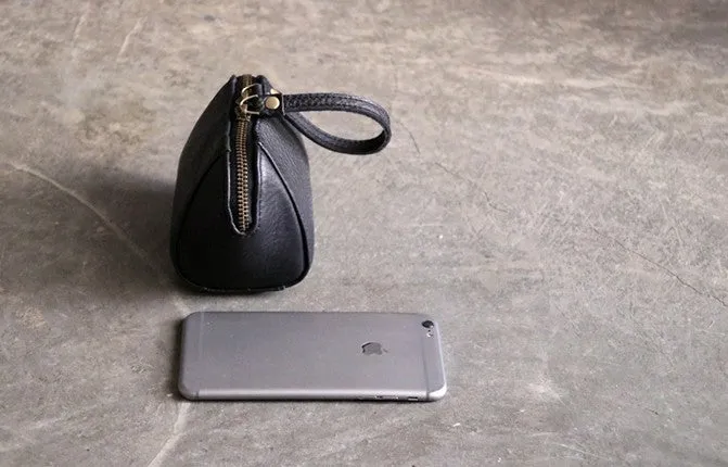 Mini LEATHER Womens Wristlet Wallet Change Wallet Makeup Pouch FOR Women