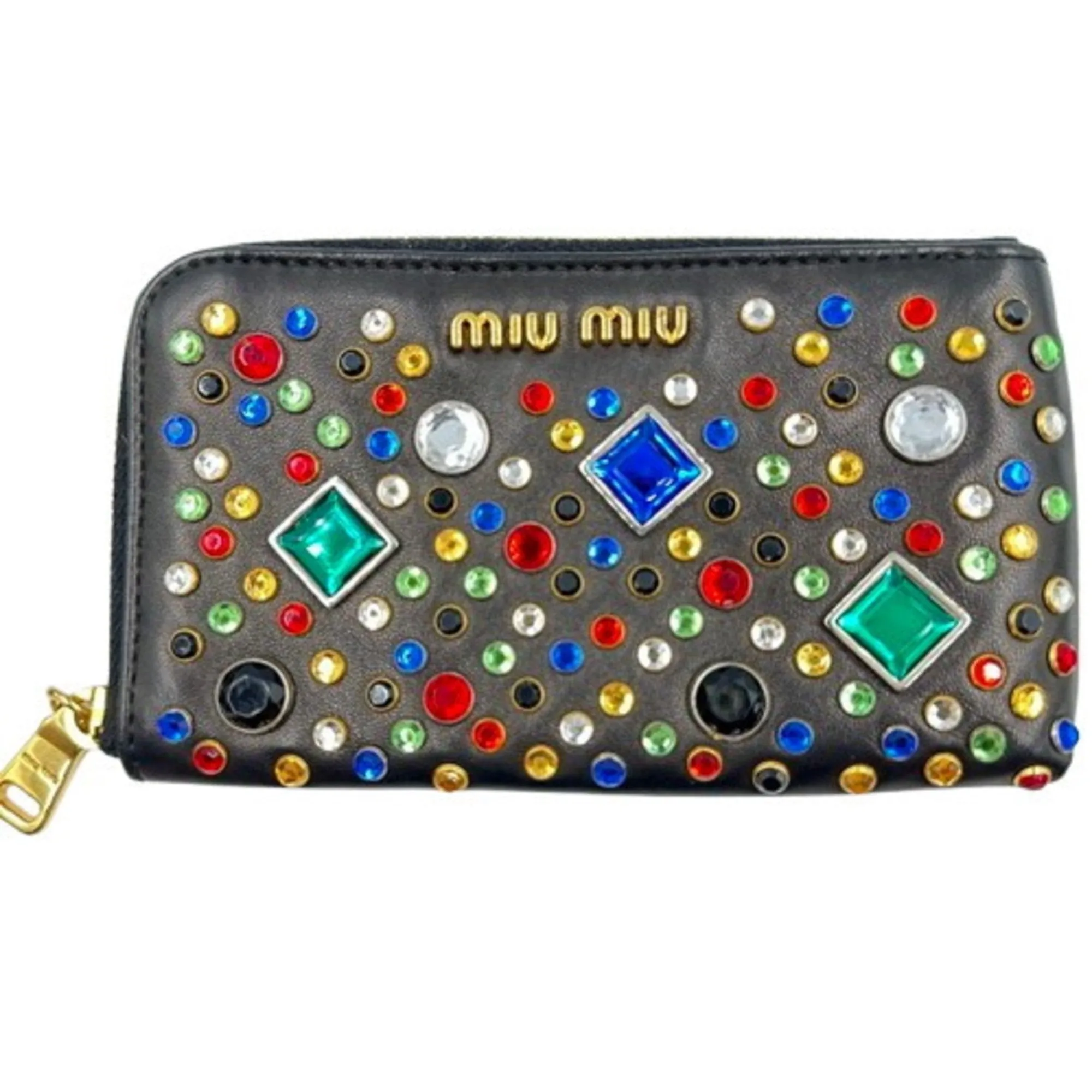 Miu Miu  Leather Clutch Bag Pouch (Pre-Owned)