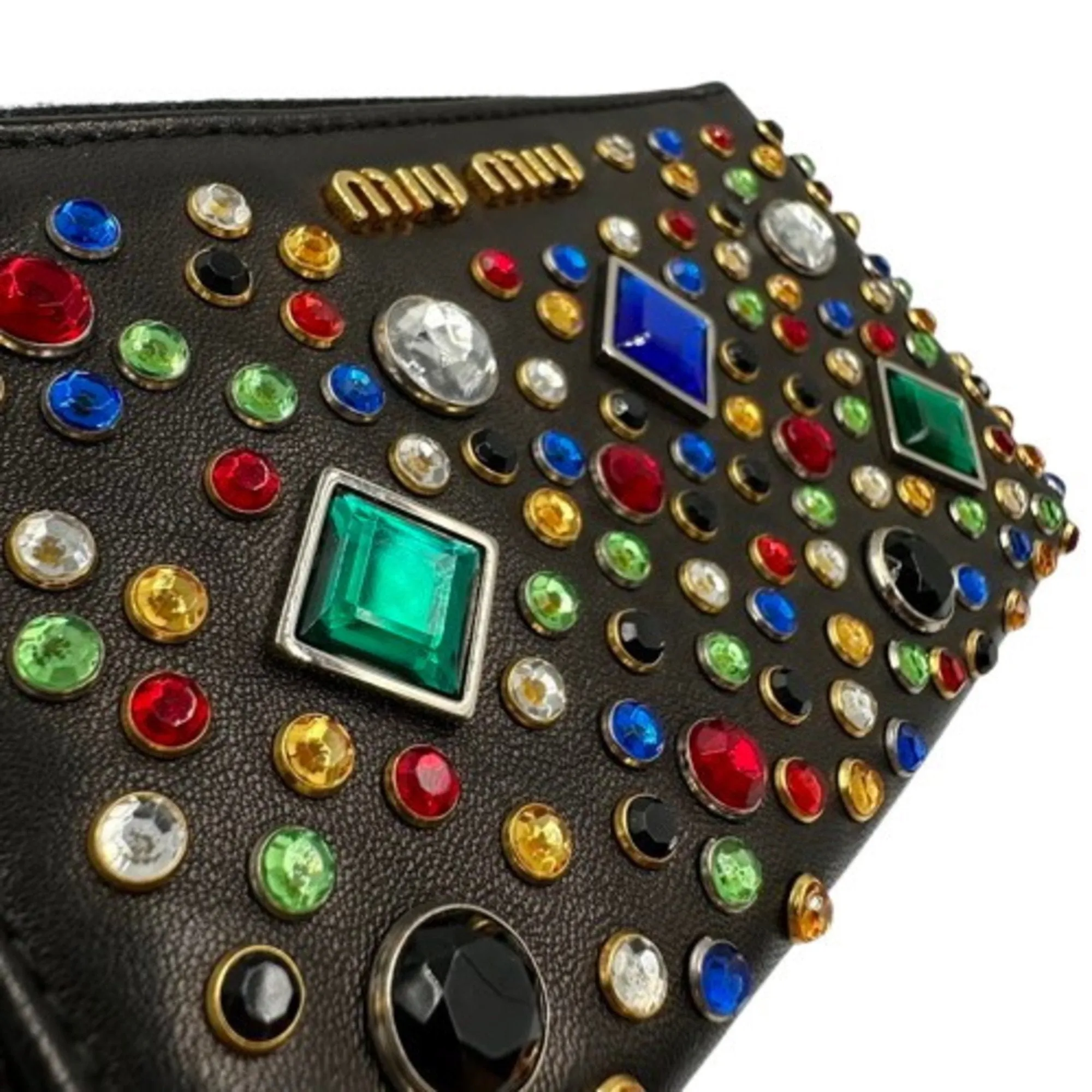 Miu Miu  Leather Clutch Bag Pouch (Pre-Owned)