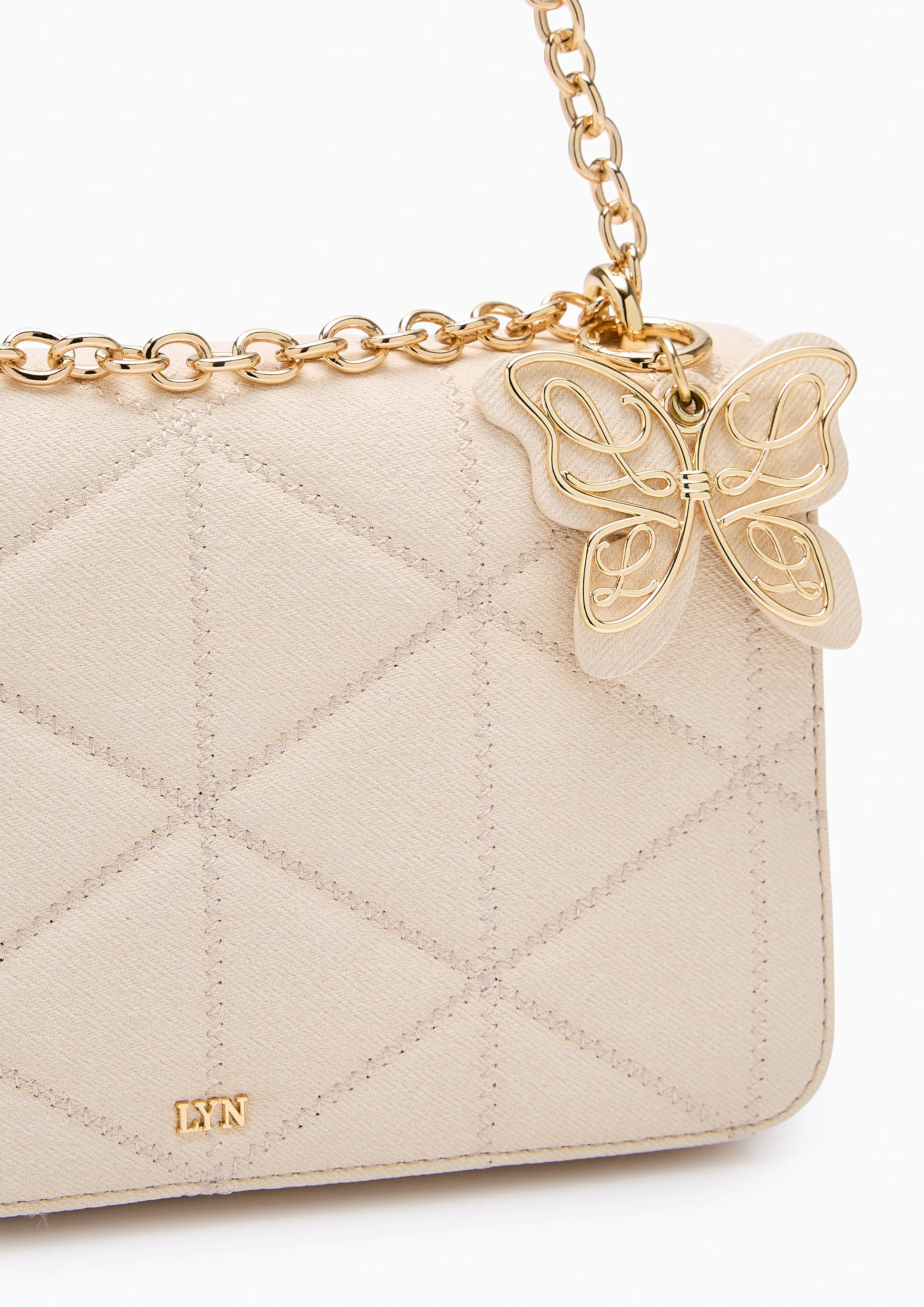 Papillon S Crossbody Bag Beige