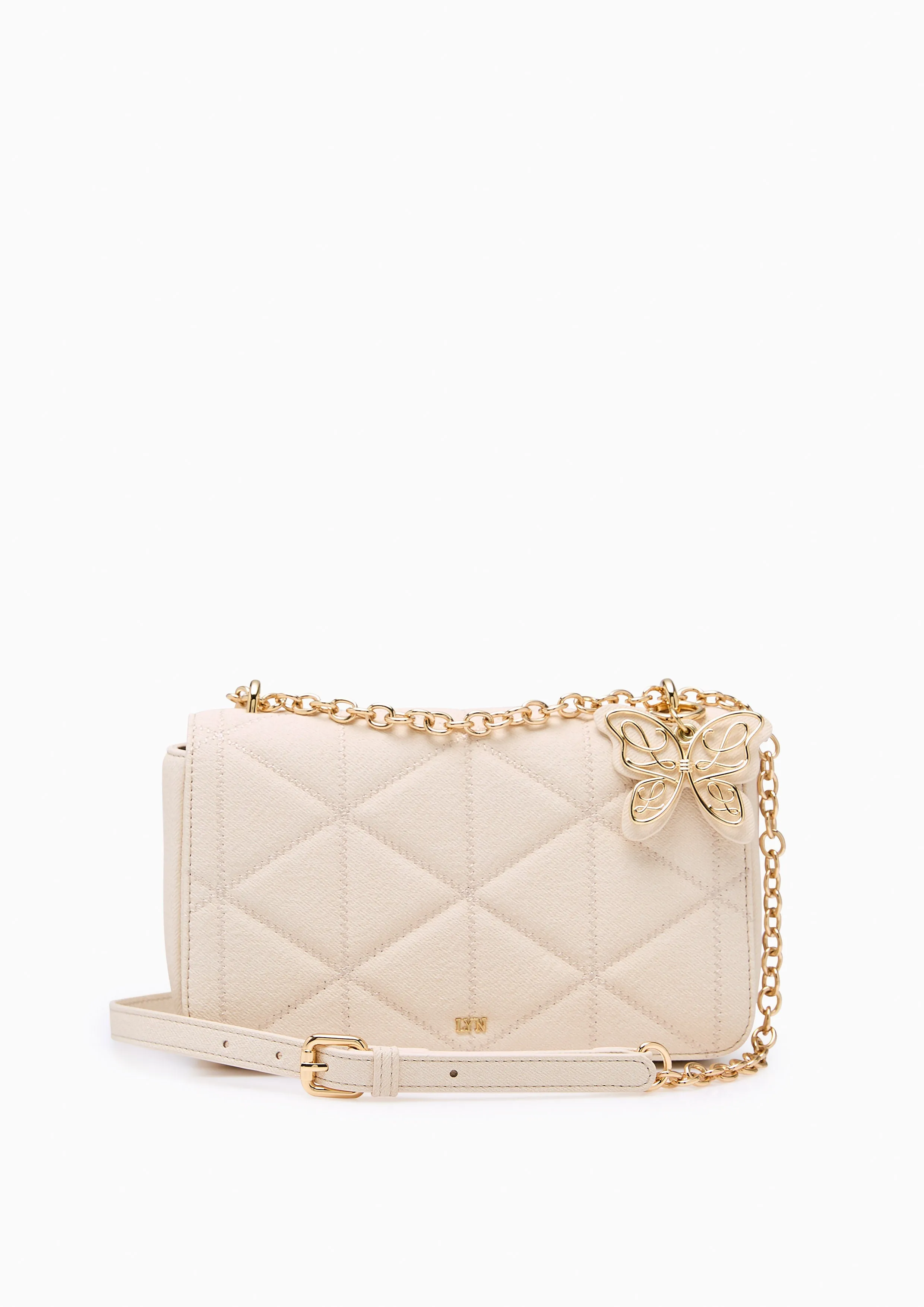 Papillon S Crossbody Bag Beige