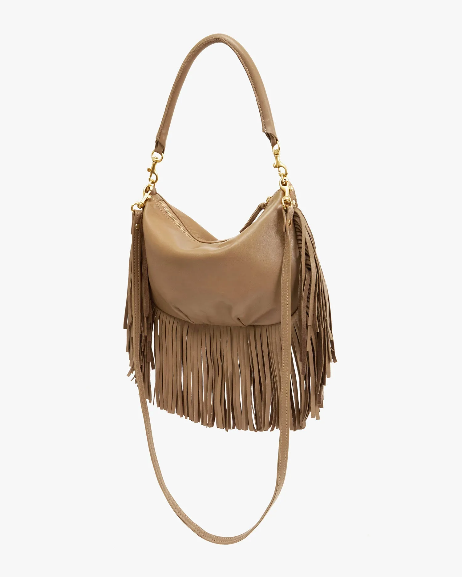 Petit Moyen Handbags - Crossbody - Petit Moyen Fringe Clay Fringe