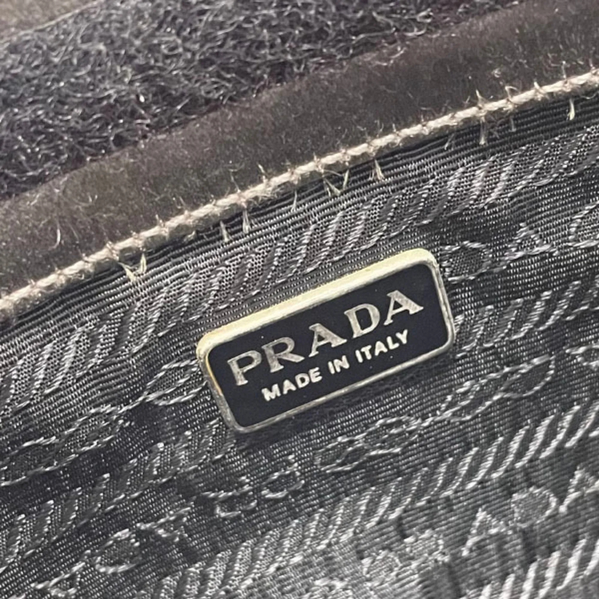 Prada Tessuto Synthetic Clutch Bag (Pre-Owned)