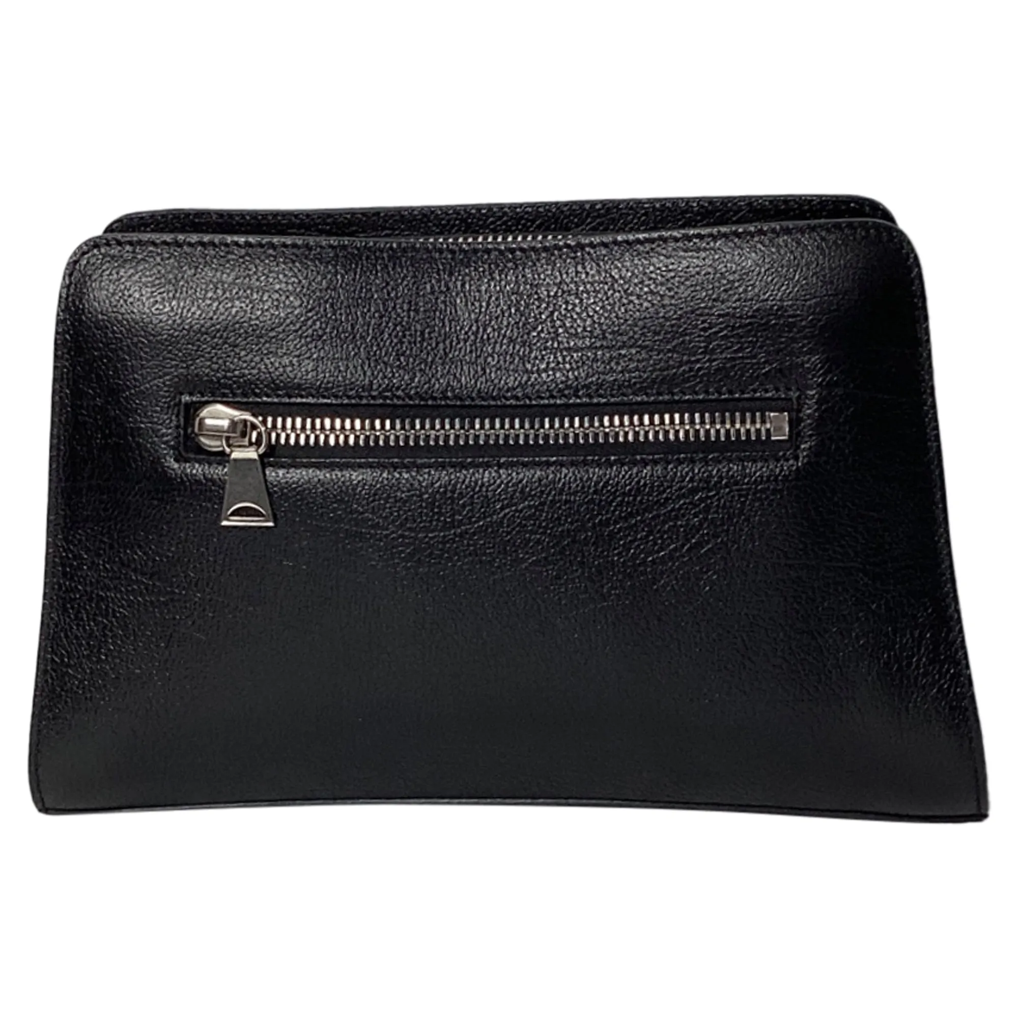 Proenza Schouler PS13 Zipped Clutch Bag in Black Leather