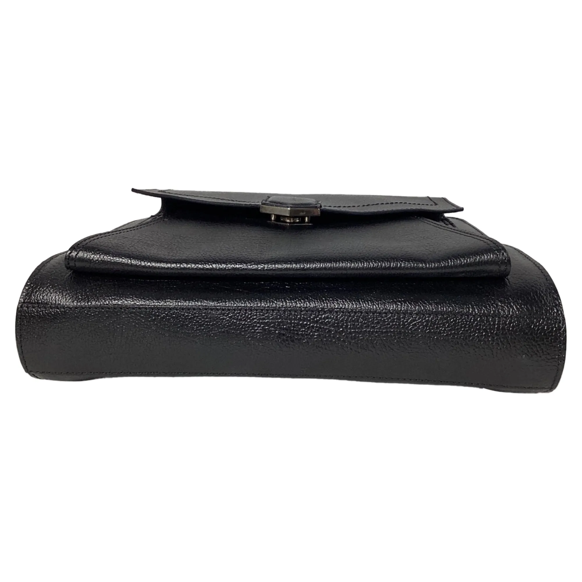 Proenza Schouler PS13 Zipped Clutch Bag in Black Leather