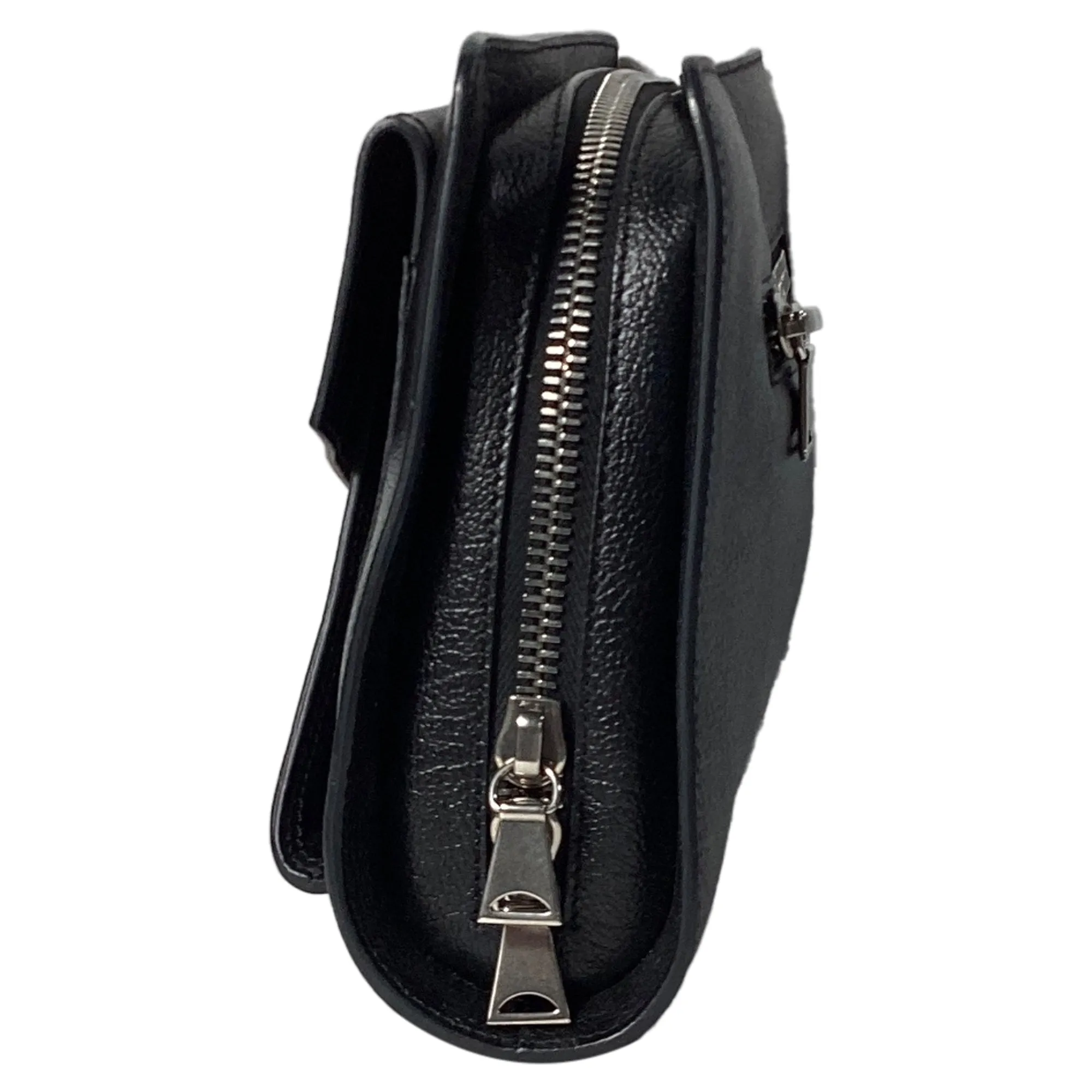 Proenza Schouler PS13 Zipped Clutch Bag in Black Leather