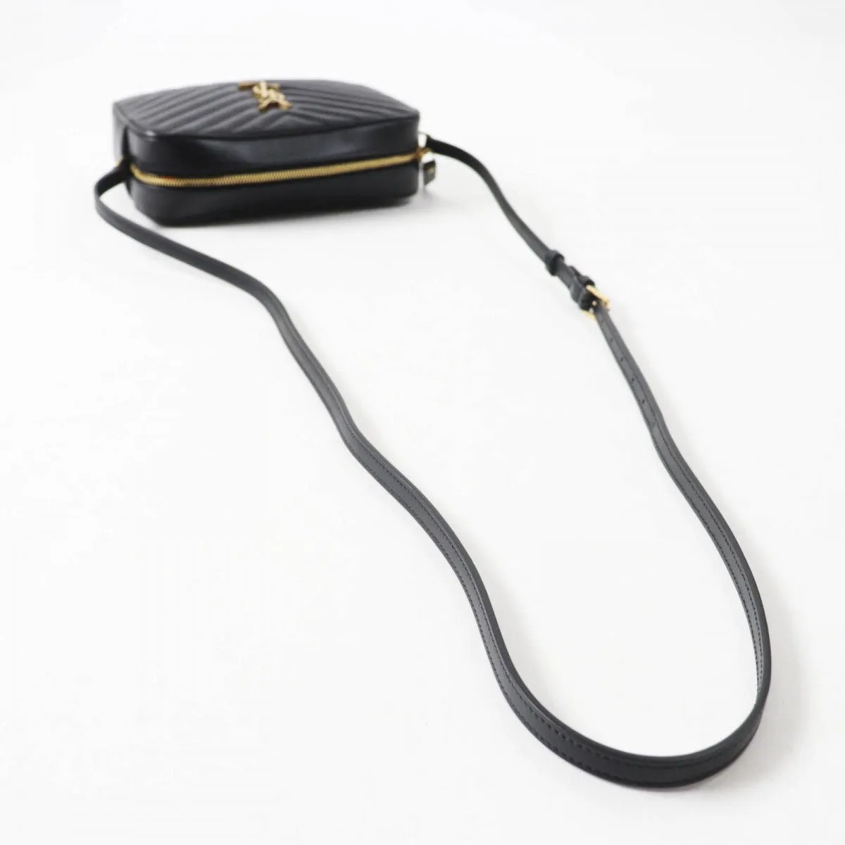 SAINT LAURENT Shoulder Bag 761554 Main: Leather black Roux camera bag Women Used
