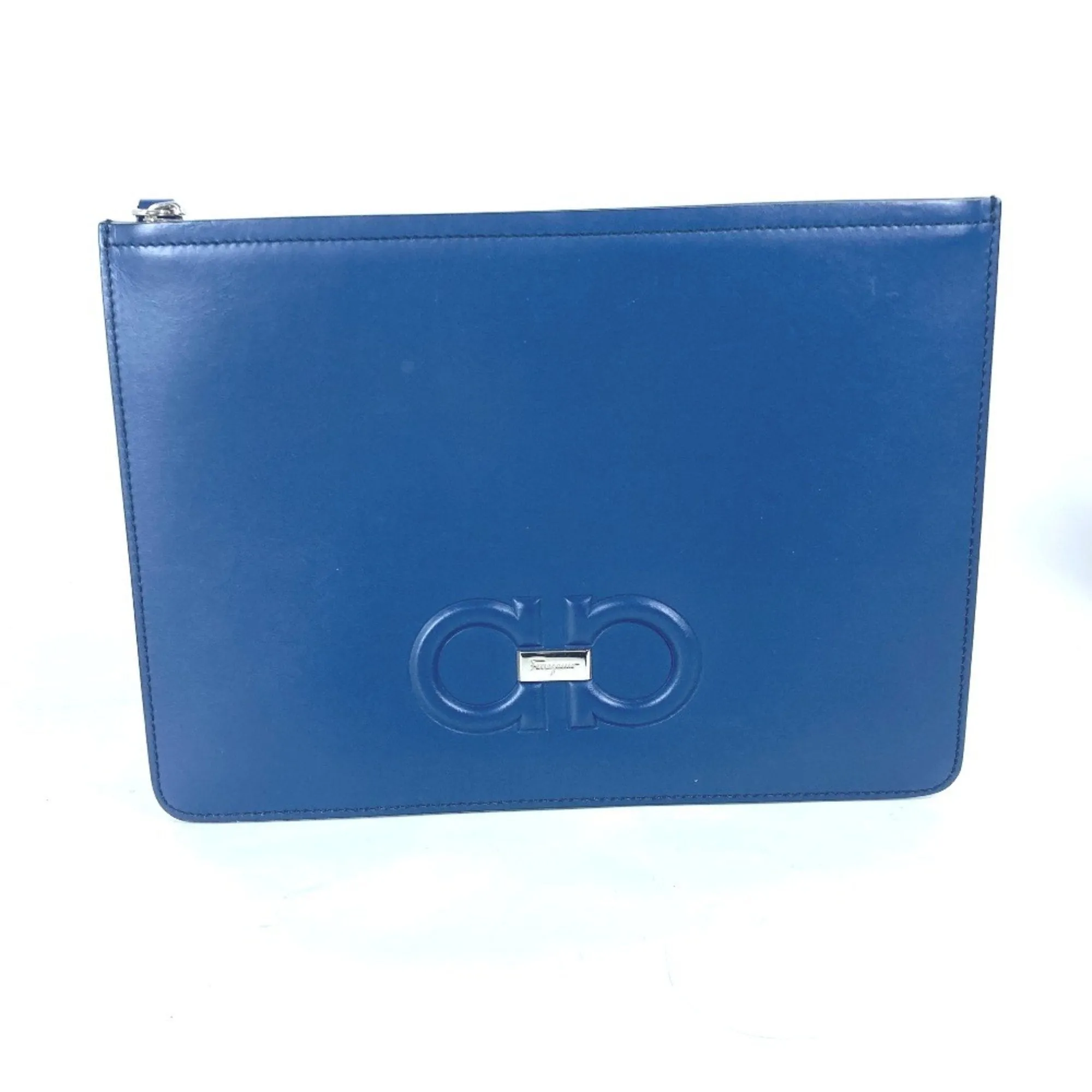 Salvatore Ferragamo  Leather Clutch Bag Pouch (Pre-Owned)