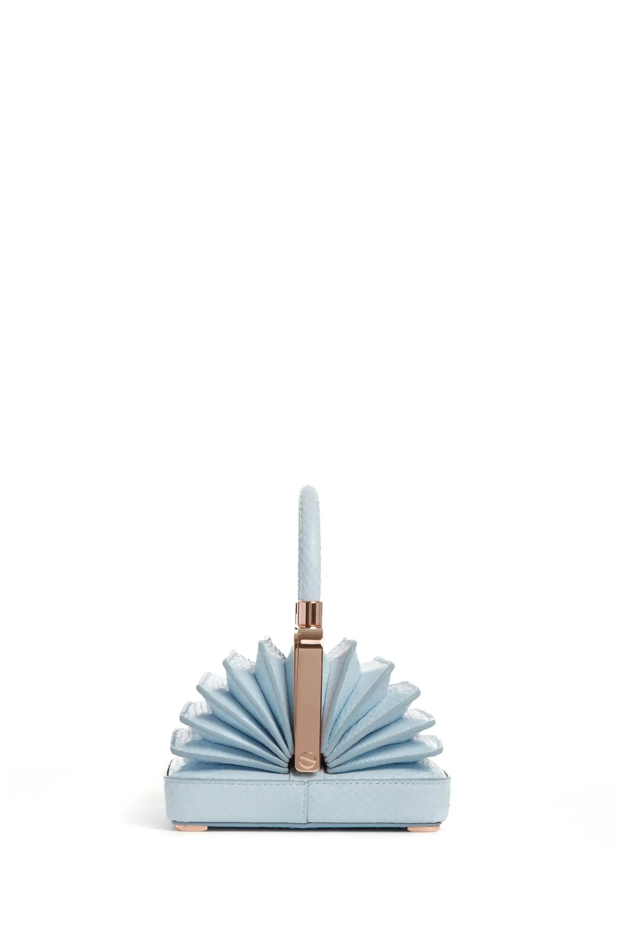 Small Diana Bag in Light Blue Snakeskin