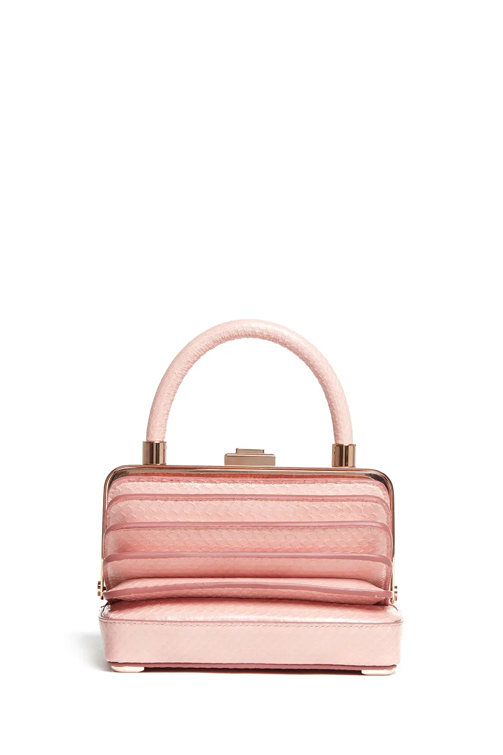 Small Diana Bag in Pink Snakeskin