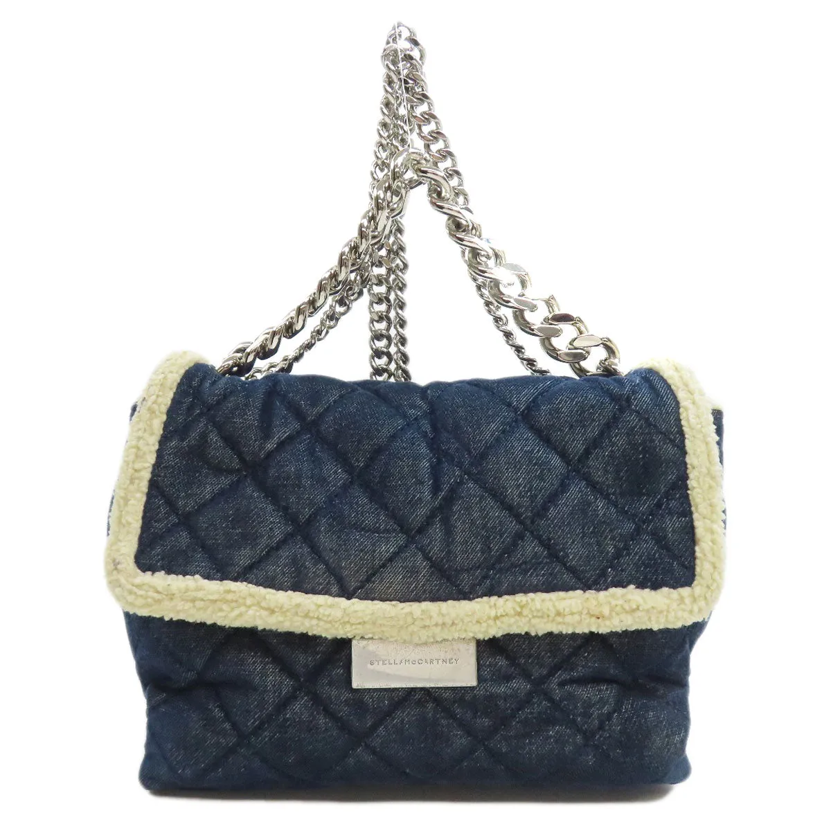 Stella McCartney Handbag denim Navy ChainShoulder Women Used