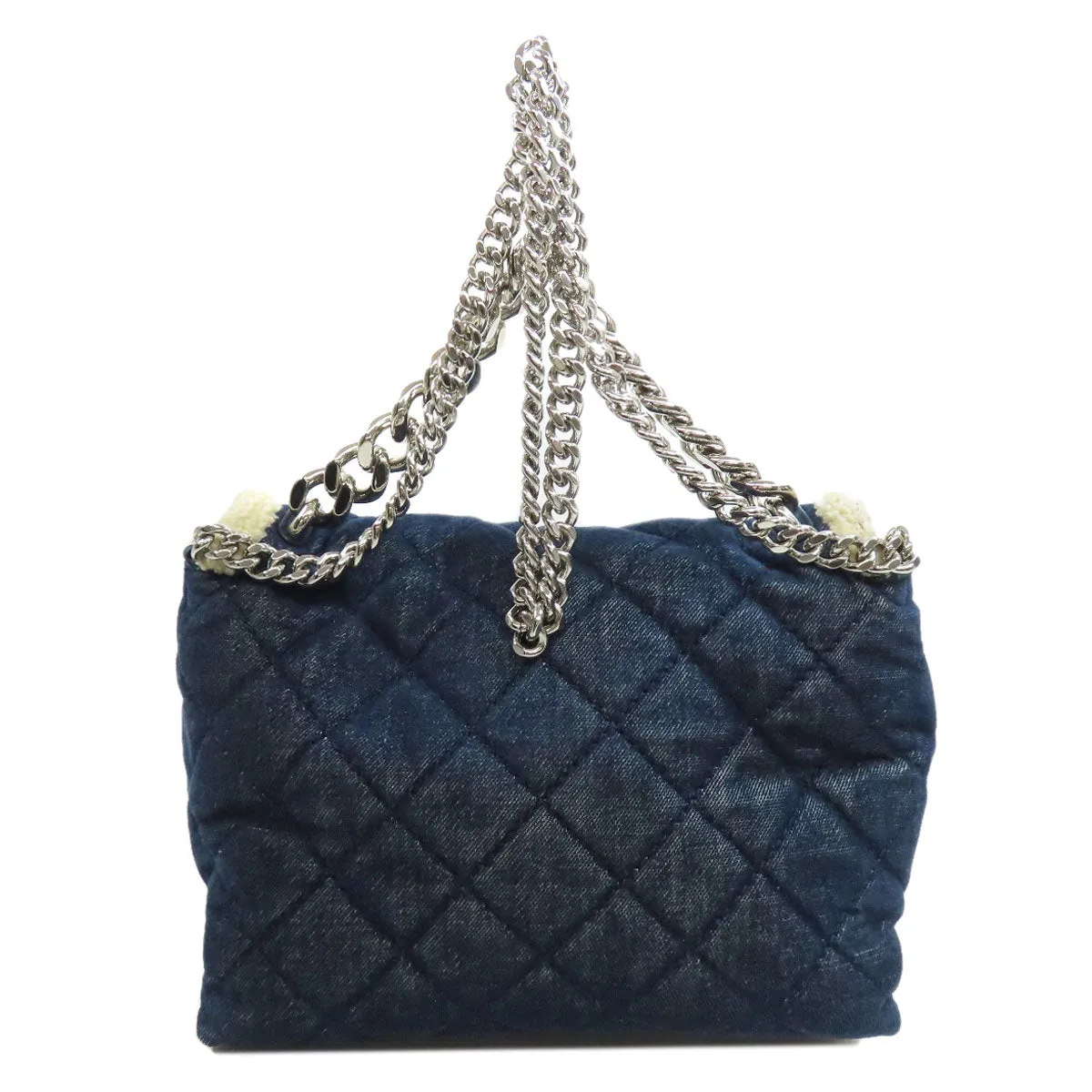Stella McCartney Handbag denim Navy ChainShoulder Women Used