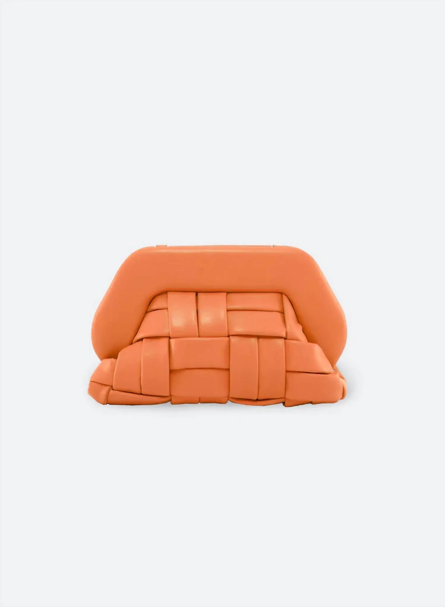 Tia Weaved Clutch In Apricot