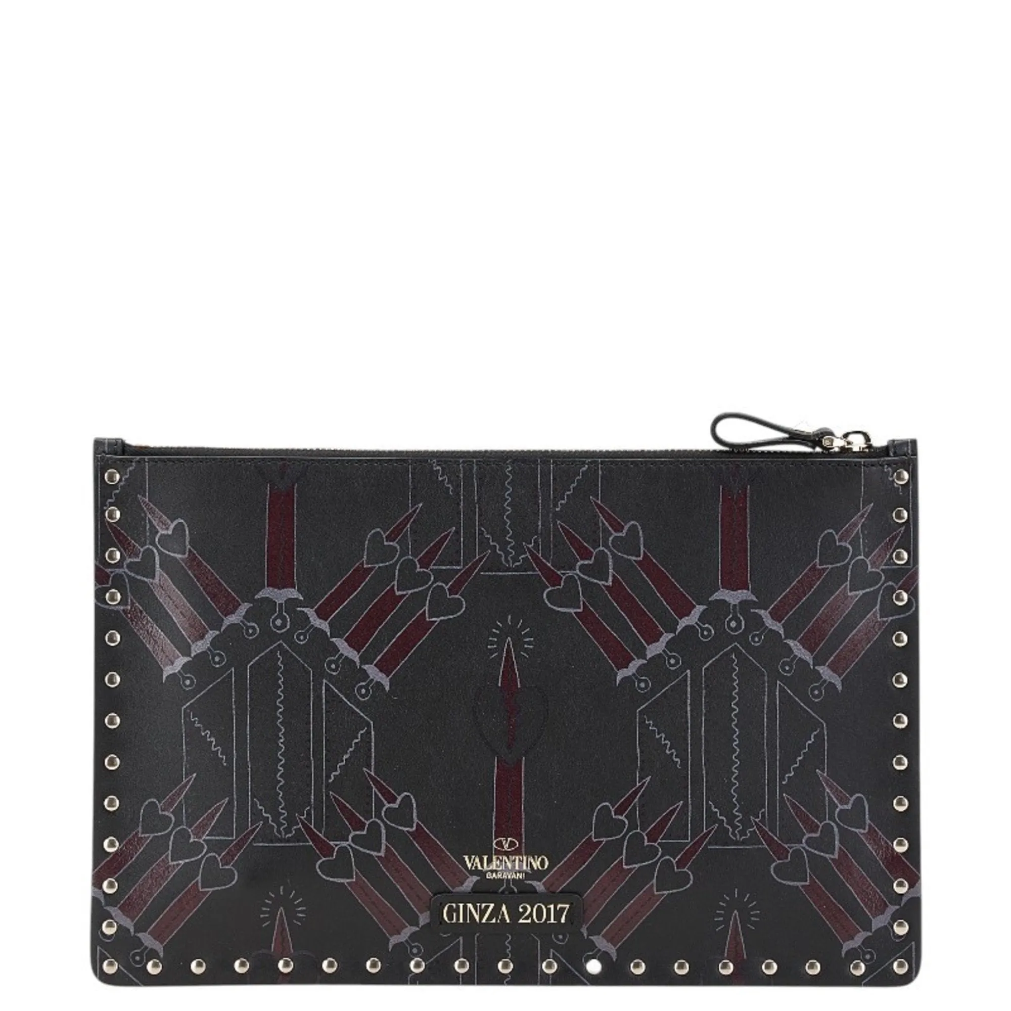 Valentino Leather Clutch Bag (Pre-Owned)