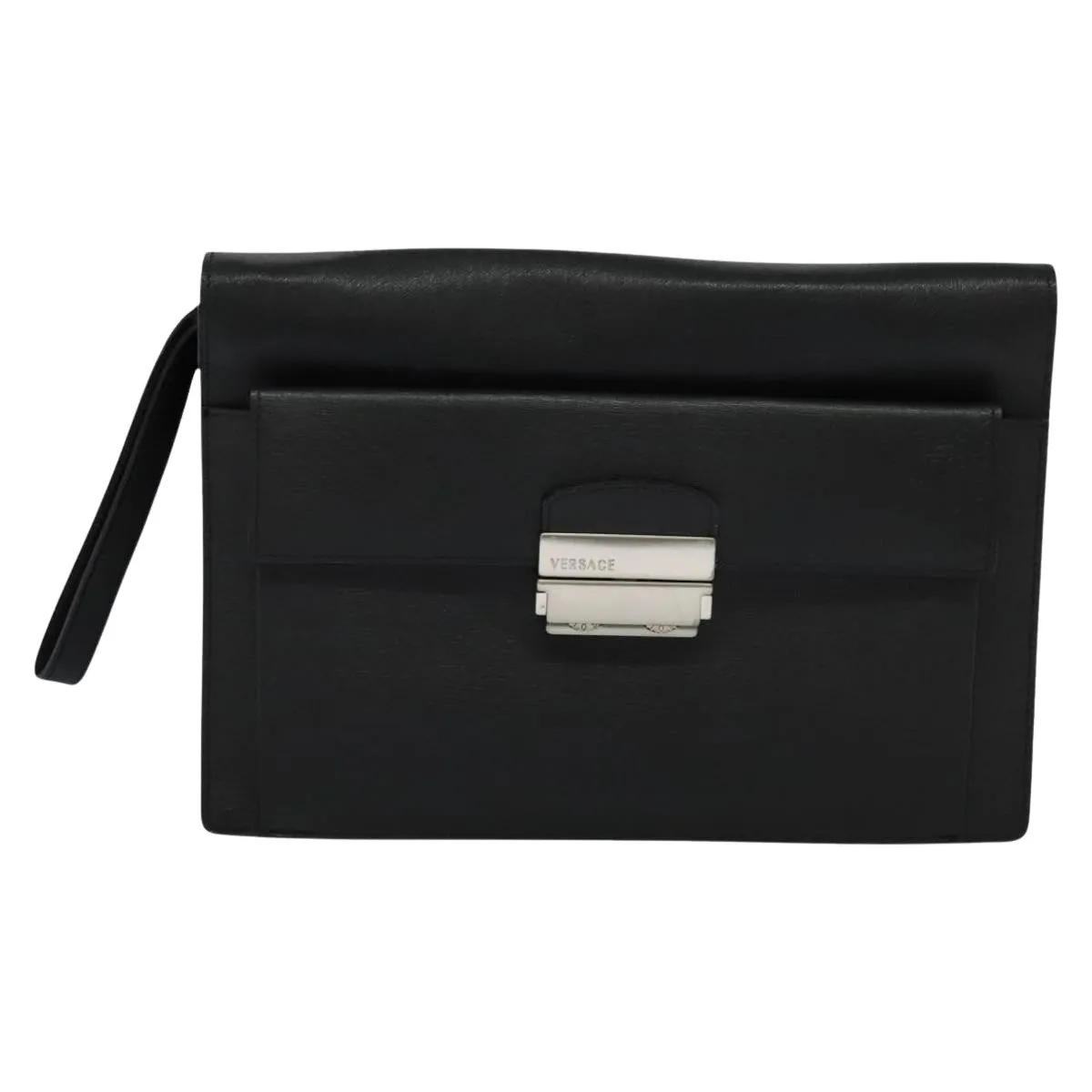 Versace Leather Clutch Bag (Pre-Owned)