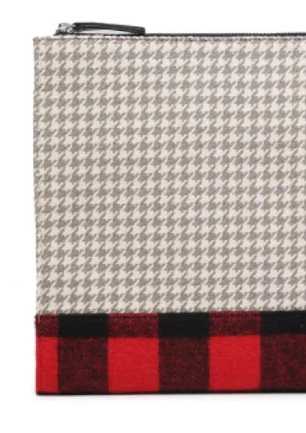 Women's Adele Clutch Bag In Houndstooth-Red