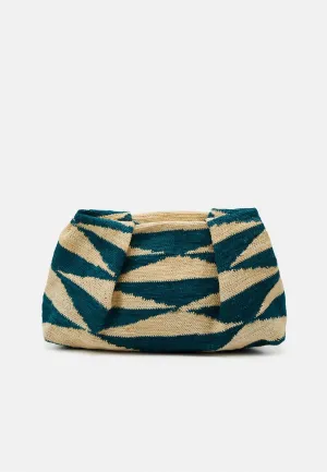 Women's Chic Pouch In Natural & Turquoise
