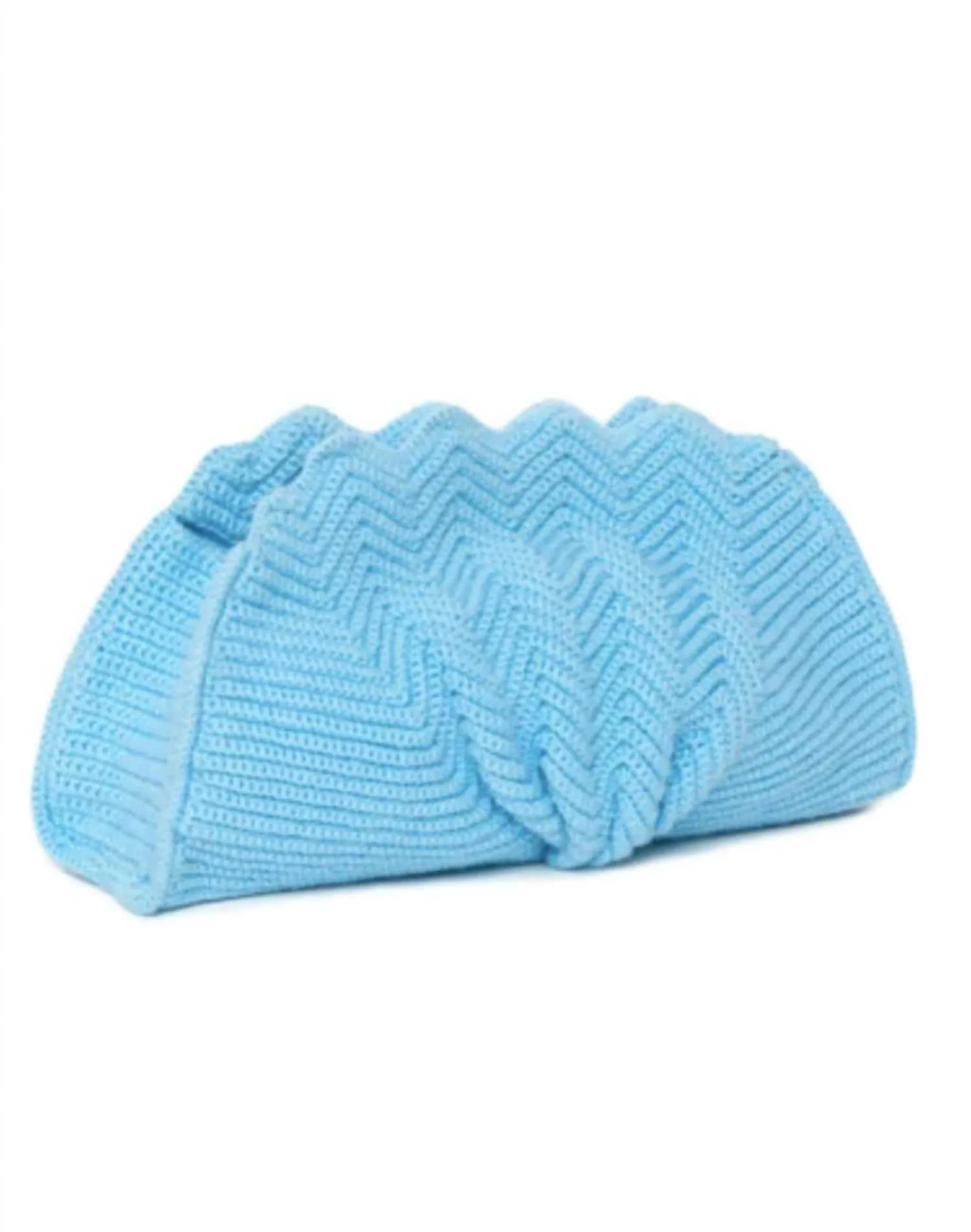 Women's Crocheted Seashell Clutch Bag In Blue
